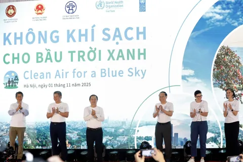 Lan tỏa thông điệp “Không khí sạch cho bầu trời xanh”