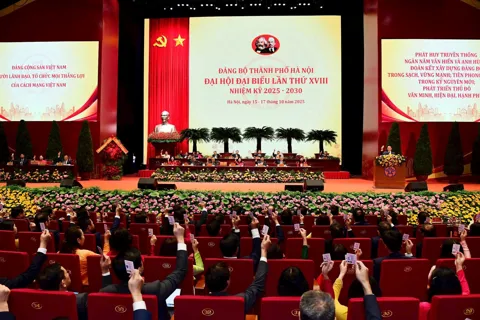 Nghị quyết Đại hội đại biểu Đảng bộ thành phố Hà Nội lần thứ XVIII, nhiệm kỳ 2025- 2030