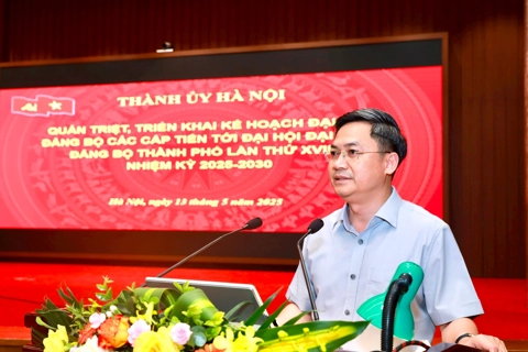 Đại hội lần thứ XVIII Đảng bộ thành phố Hà Nội sẽ hoàn thành trước 31/10/2025
