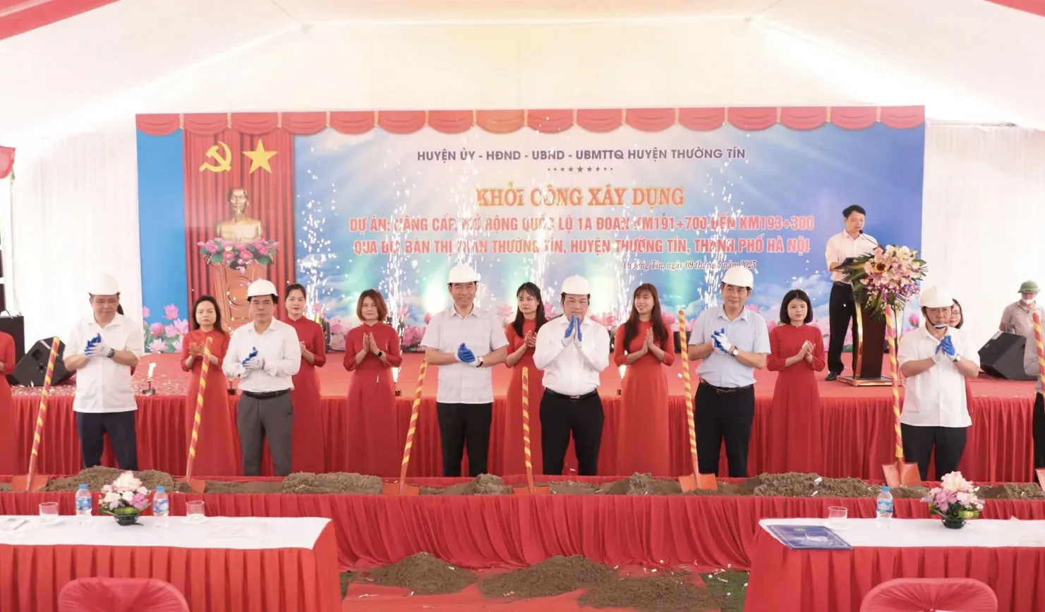 Huyện Thường Tín khởi công dự án nâng cấp, mở rộng QL1A