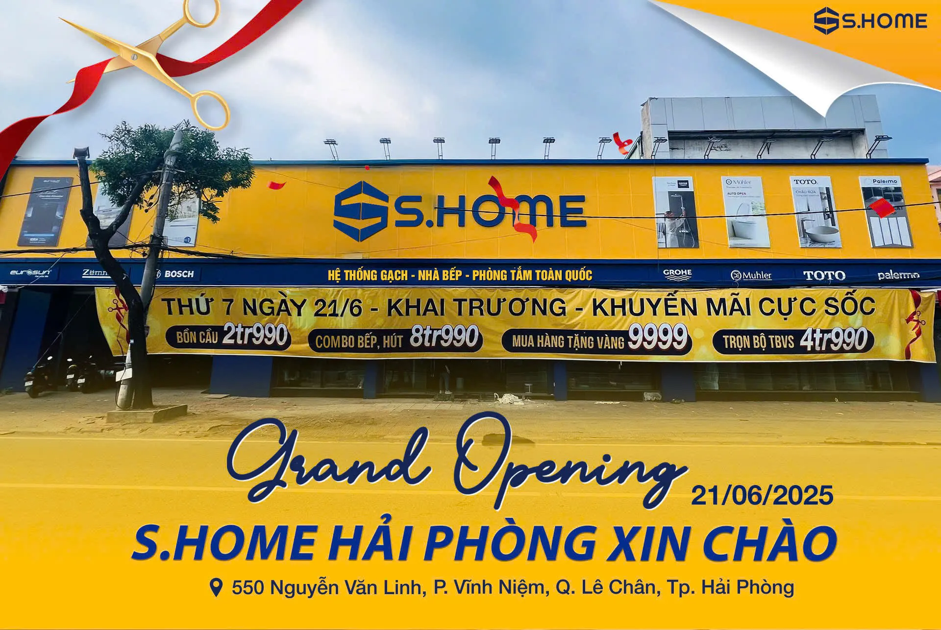 S.Home tiếp tục mở rộng showroom tại trung tâm Hải Phòng