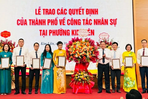 Công bố các Quyết định về tổ chức bộ máy phường Kim Liên