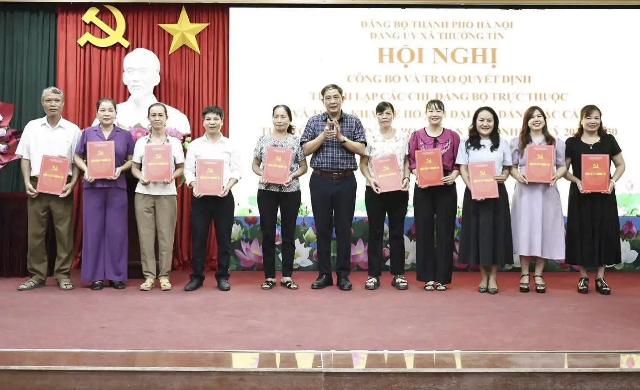 Đảng ủy xã Thường Tín thành lập 95 đảng bộ, chi bộ trực thuộc