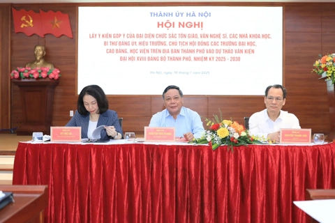 Hà Nội: lấy ý kiến đại diện chức sắc tôn giáo, văn nghệ sĩ, các nhà khoa học vào dự thảo Văn kiện Đại hội XVIII Đảng bộ Thành phố