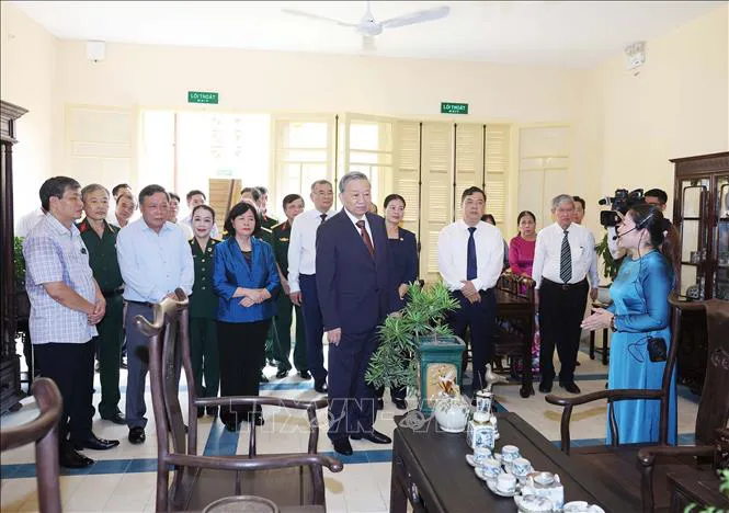 Tổng Bí thư Tô Lâm đến thăm nơi Chủ tịch Hồ Chí Minh soạn thảo ''Tuyên ngôn Độc lập''