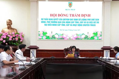 Bộ Tư pháp thẩm định dự thảo nghị quyết: Đề xuất 3 tỉnh hợp nhất có không quá 4 phó chủ tịch HĐND