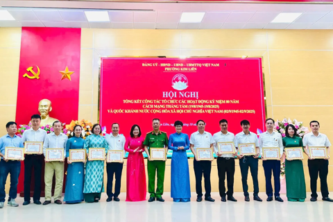 Phường Kim Liên hoàn thành xuất sắc việc triển khai các hoạt động kỷ niệm A80