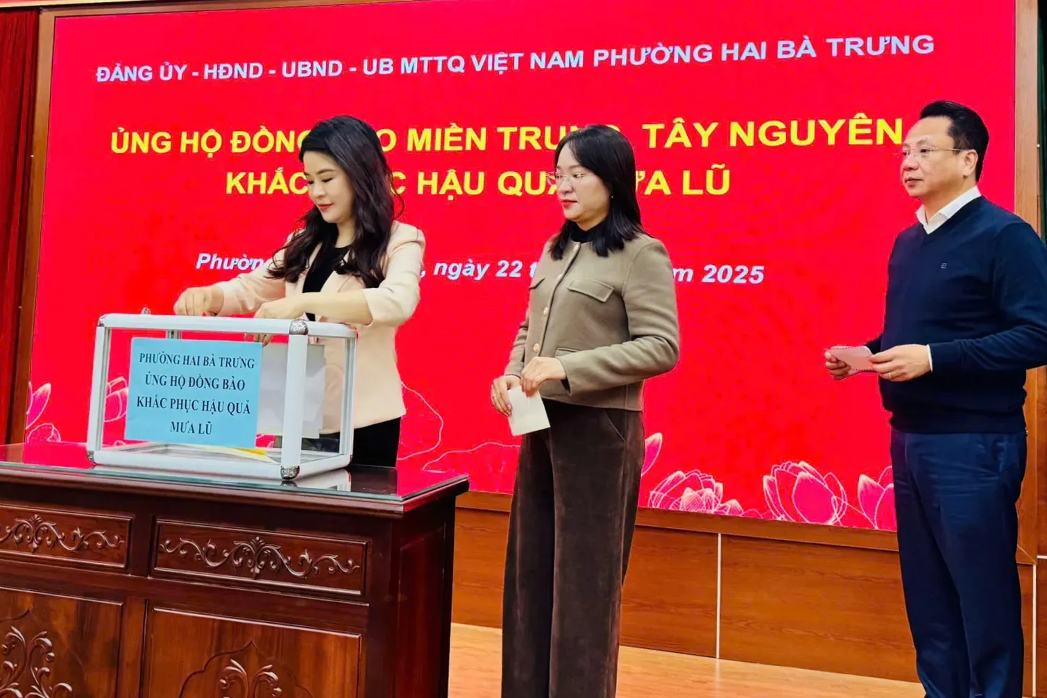 Phường Hai Bà Trưng phát động ủng hộ đồng bào miền Trung, Tây Nguyên khắc phục hậu quả mưa lũ