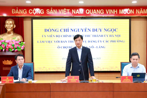 Bí thư Thành ủy Nguyễn Duy Ngọc: bố trí cán bộ theo đúng chức năng, nhiệm vụ, khối lượng công việc