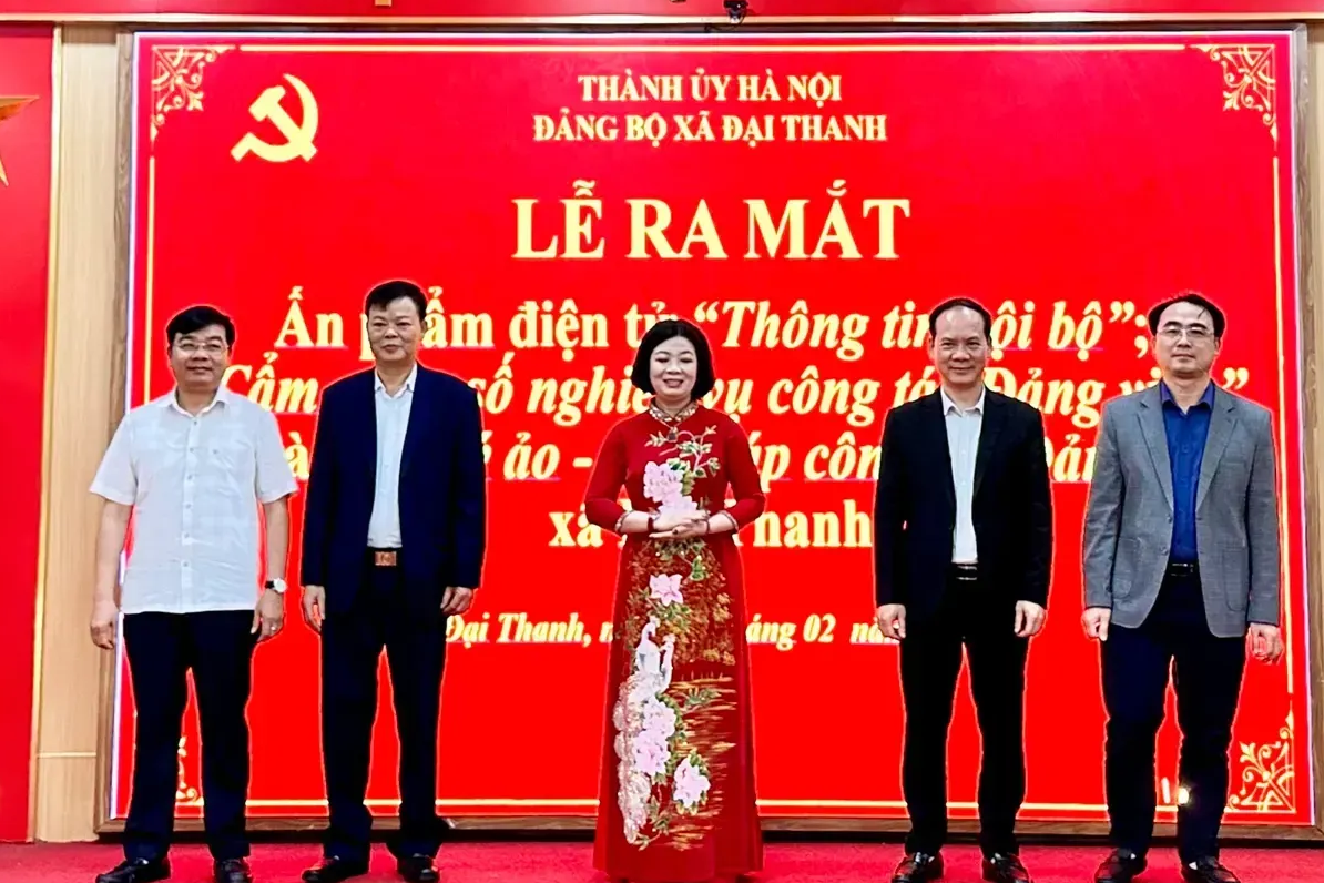Đại Thanh ra mắt ấn phẩm điện tử “Thông tin nội bộ”, cẩm nang số và trợ lý ảo hỏi đáp công tác Đảng