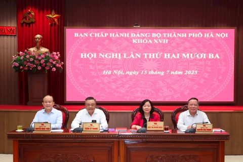 Hội nghị lần thứ 23 Ban Chấp hành Đảng bộ TP Hà Nội: thảo luận công tác nhân sự Đại hội Đảng bộ TP Hà Nội lần thứ XVIII