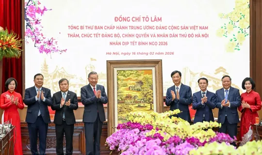 Tổng Bí thư Tô Lâm thăm, chúc Tết Đảng bộ, chính quyền, Nhân dân Thủ đô Hà Nội
