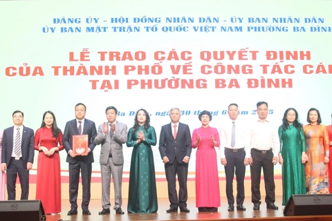 Công bố các chức danh lãnh đạo phường Ba Đình