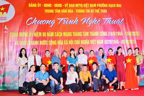 Phường Bạch Mai: chương trình nghệ thuật tạo không khí phấn khởi mừng Quốc khánh
