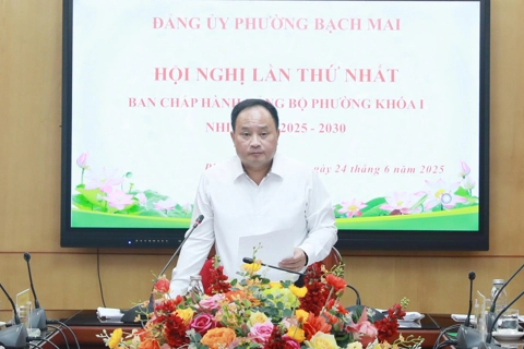 Đảng bộ phường Bạch Mai (mới) tổ chức thành công vận hành thử nghiệm Hội nghị Ban Chấp hành