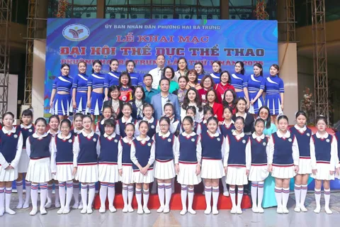 Hàng trăm vận động viên tham gia tranh tài tại Đại hội Thể dục Thể thao phường Hai Bà Trưng