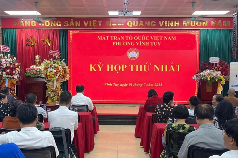 Phường Vĩnh Tuy: thông qua quy định tổ chức bộ máy Cơ quan Mặt trận Tổ quốc phường
