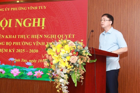 Phường Vĩnh Tuy quán triệt sâu rộng Nghị quyết Đại hội Đảng bộ phường, xây dựng địa phương ngày càng phát triển