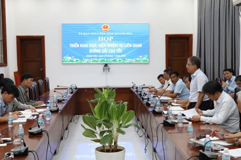 Khánh Hòa đẩy nhanh công tác giải phóng mặt bằng tuyến đường sắt tốc độ cao Bắc - Nam