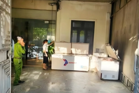 Nghệ An: phát hiện gần 1 tấn thịt lợn nhiễm bệnh được cấp đông tại nhà