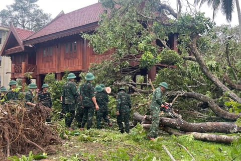 Khu di tích Kim Liên nỗ lực khắc phục hậu quả sau bão để đón tiếp du khách dịp Quốc khánh 
