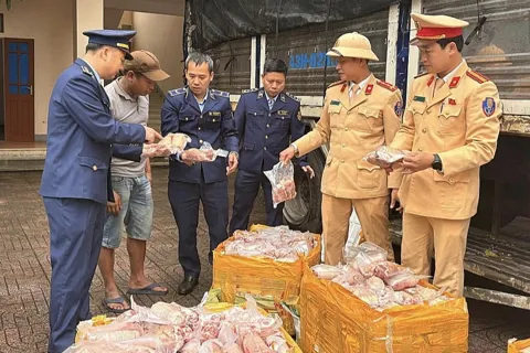 Hà Tĩnh: bắt giữ xe tải chở 200kg thực phẩm bẩn