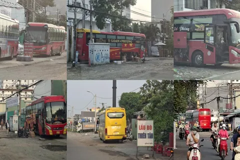 Xe giường nằm hoạt động như “bến cóc”, phớt lờ biển cấm giờ ở phường Hiệp Bình