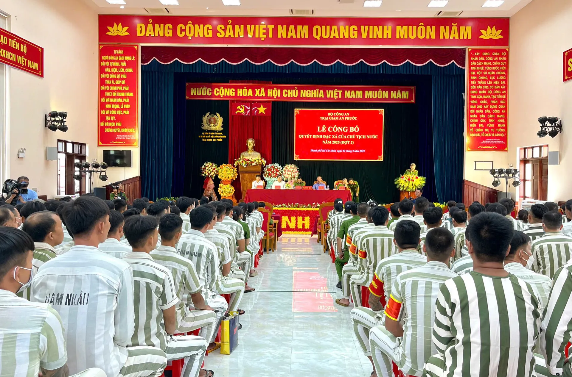 314 phạm nhân Trại giam An Phước được đặc xá nhân dịp Quốc khánh 2/9