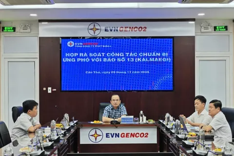 EVNGENCO2 chủ động triển khai các kịch bản ứng phó với bão số 13