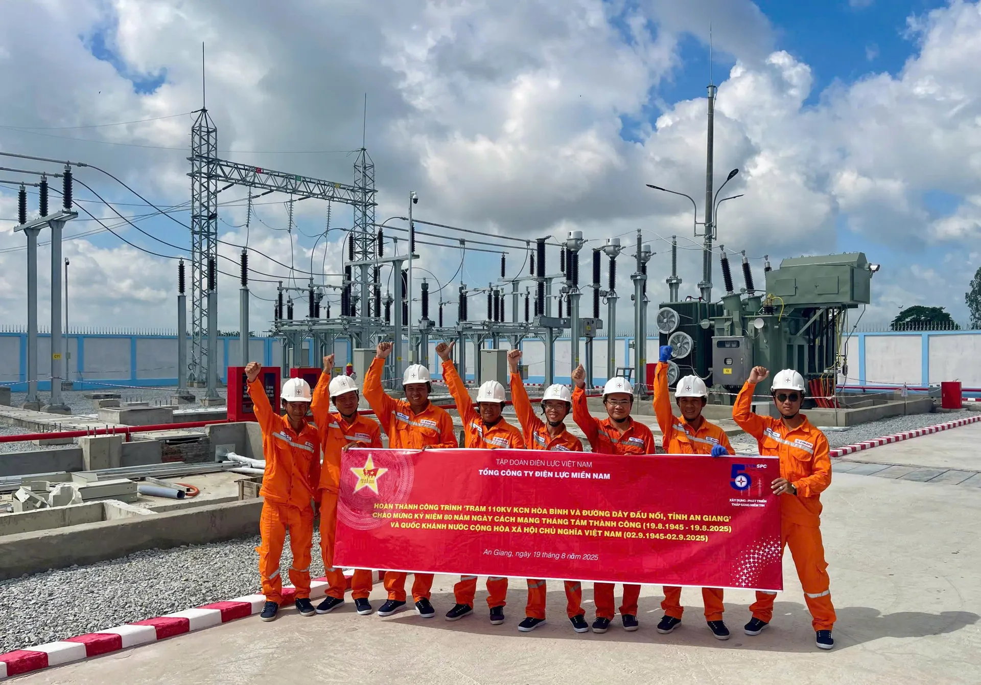EVNSPC hoàn thành 2 công trình trọng điểm chào mừng Quốc khánh 2/9