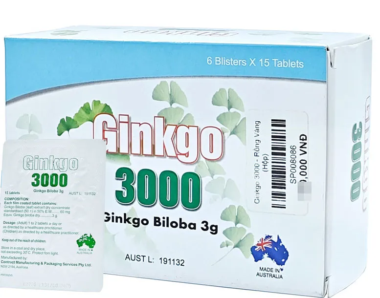 Cần Thơ: thông báo thu hồi mẫu thuốc Ginkgo 3000 không đạt tiêu chuẩn chất lượng