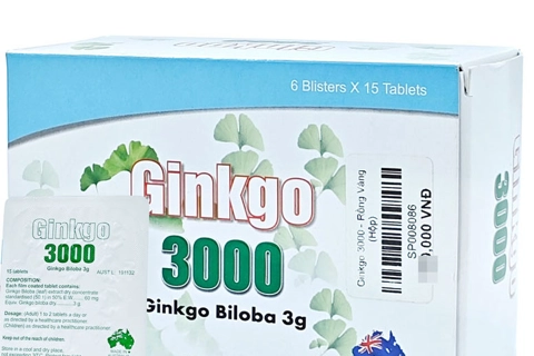 Cần Thơ: thông báo thu hồi mẫu thuốc Ginkgo 3000 không đạt tiêu chuẩn chất lượng