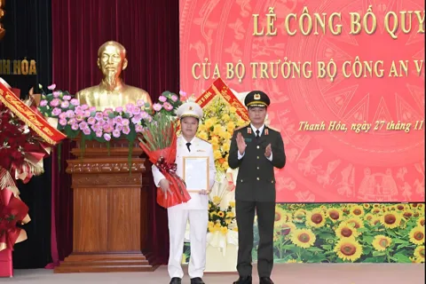 Công bố Quyết định bổ nhiệm Phó Giám đốc Công an tỉnh Thanh Hóa