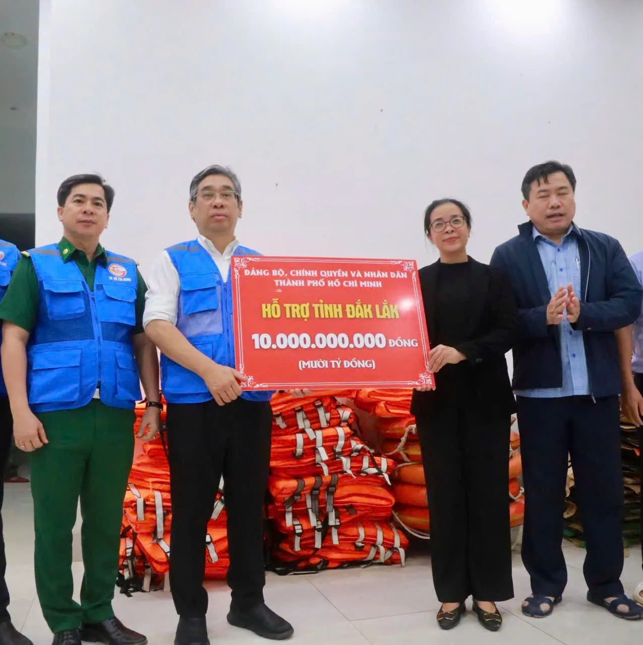 TP Hồ Chí Minh hỗ trợ Đắk Lắk 10 tỷ đồng và 500 tấn hàng hóa khắc phục hậu quả mưa lũ