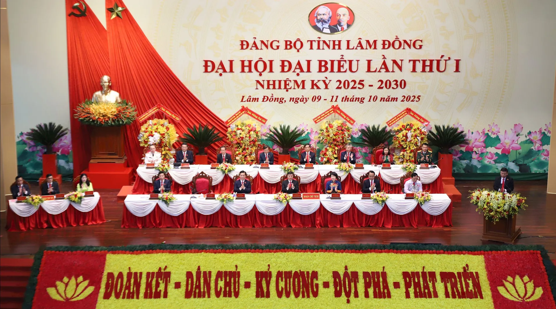 Khai mạc Đại hội đại biểu Đảng bộ tỉnh Lâm Đồng lần thứ I, nhiệm kỳ 2025 - 2030