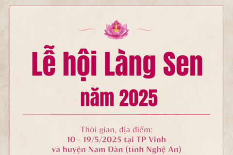 Nhiều hoạt động đặc sắc tại Lễ hội Làng Sen 2025