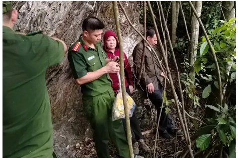 Tuyên Quang: công an băng rừng trong mưa lớn cứu đôi vợ chồng bị kiệt sức trên núi Dùm