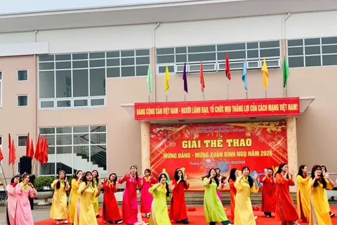 Sôi nổi Hội thi dân vũ và thể thao mừng Đảng - mừng Xuân phường Thượng Cát năm 2026