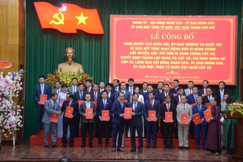 Huế công bố mô hình chính quyền địa phương hai cấp