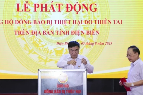 Điện Biên: phát động ủng hộ đồng bào bị thiệt hại do thiên tai
