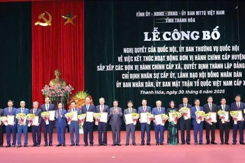Thanh Hóa công bố danh sách lãnh đạo chủ chốt 166 xã, phường mới