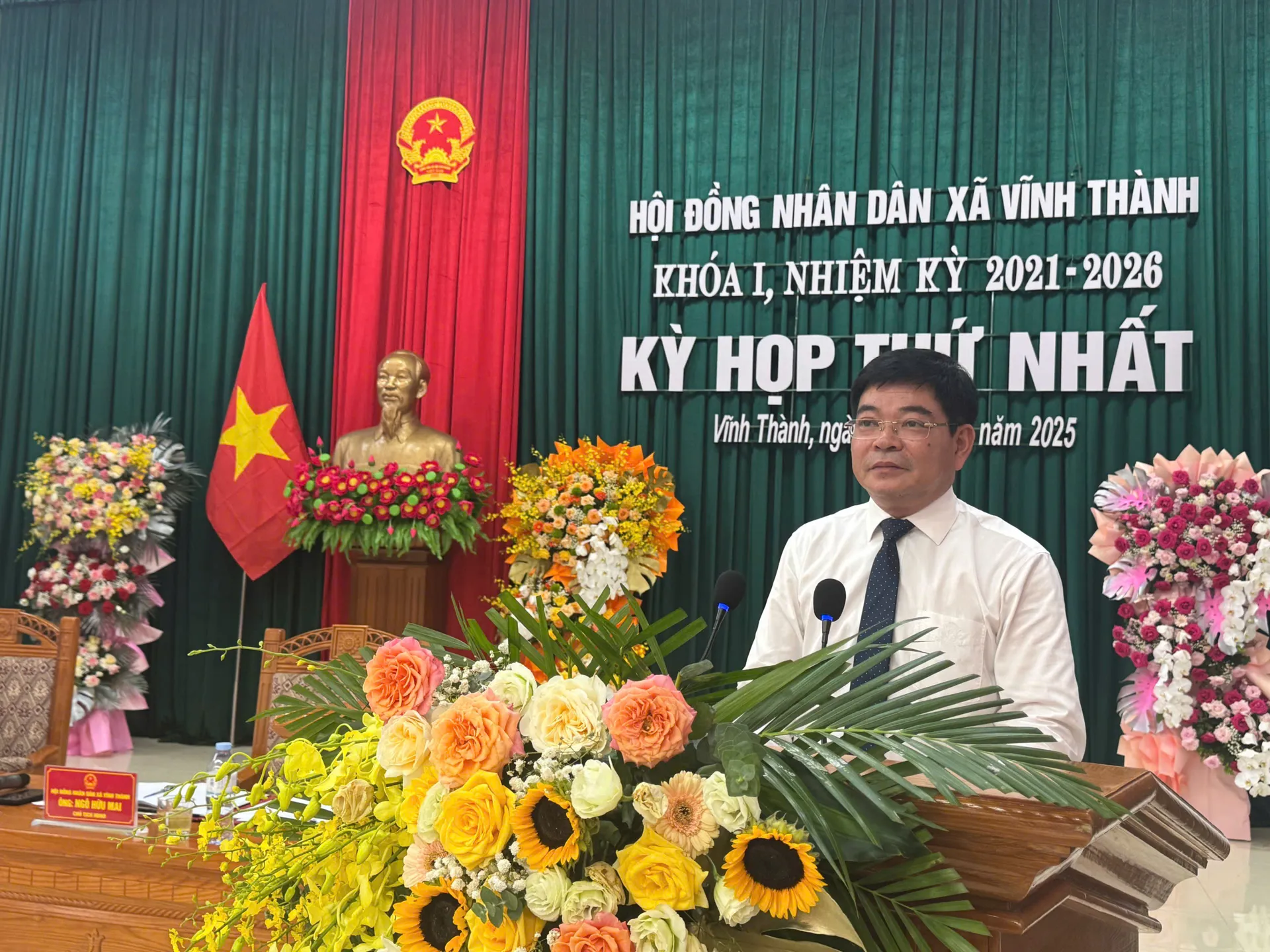 Kỳ họp thứ I, Hội đồng Nhân dân xã Vĩnh Thành khóa I diễn ra thành công