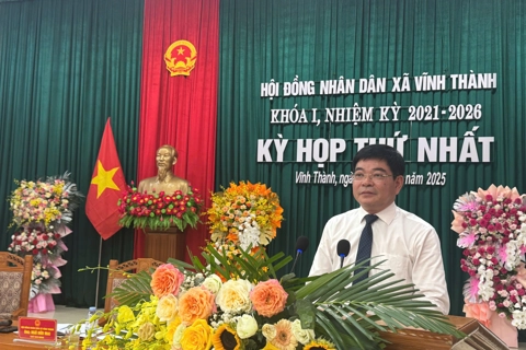 Kỳ họp thứ I, Hội đồng Nhân dân xã Vĩnh Thành khóa I diễn ra thành công
