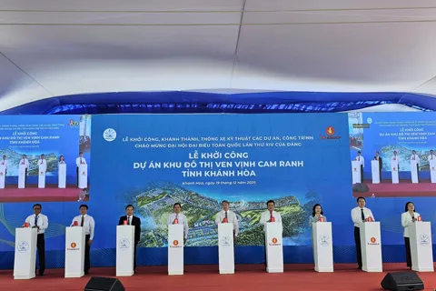 Khánh Hòa đồng loạt khởi công, khánh thành 5 dự án, công trình chào mừng Đại hội XIV của Đảng