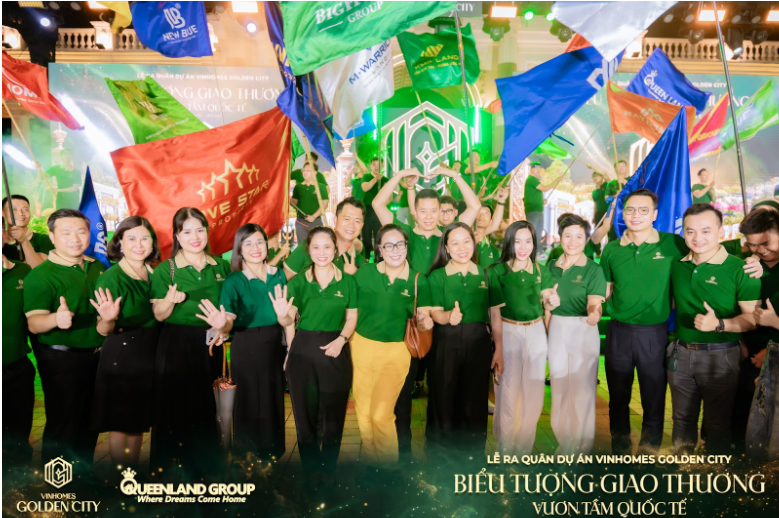 Rực lửa lễ ra quân Vinhomes Golden City – Chiến binh QueenLand Group xuất quân đại thắng