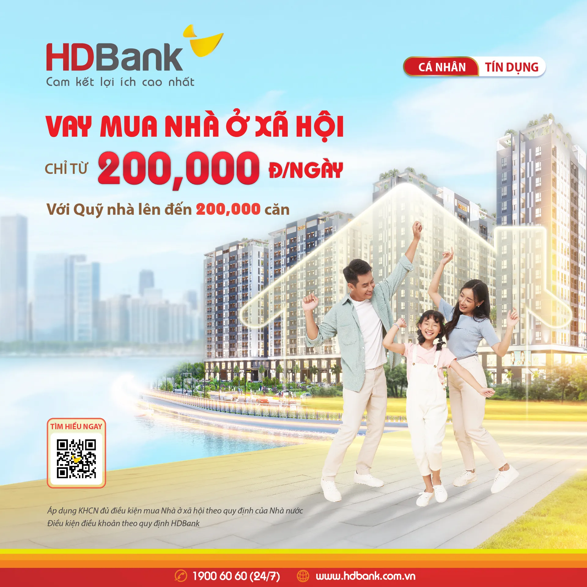 Dễ dàng mua nhà ở xã hội – Trả góp chỉ 200.000 đồng /ngày cùng HDBank
