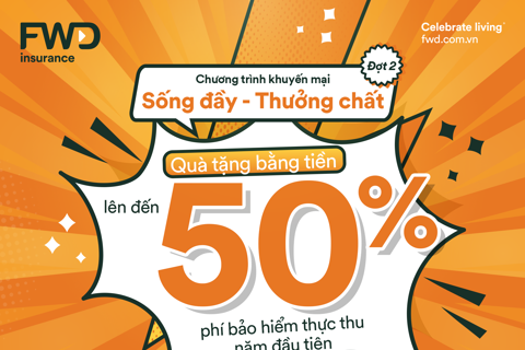 Tiếp nối thành công, FWD mở rộng thời gian triển khai chương trình khuyến mãi “Sống đầy - Thưởng chất”