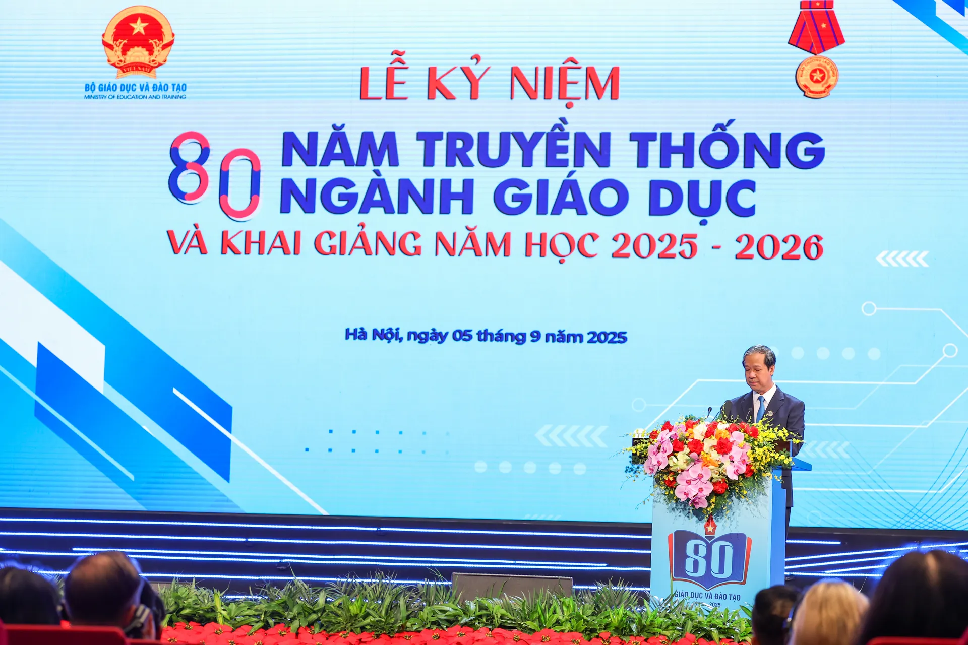 Lễ kỷ niệm 80 năm truyền thống ngành Giáo dục và khai giảng năm học 2025 - 2026