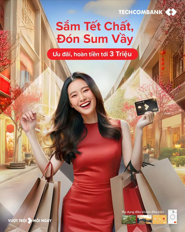 Đón Xuân sang, nhận ngàn ưu đãi cùng thẻ tín dụng Techcombank