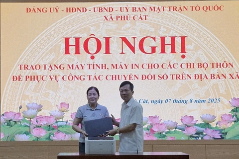 Xã Phú Cát: thực hiện chuyển đổi số bằng những việc làm thiết thực